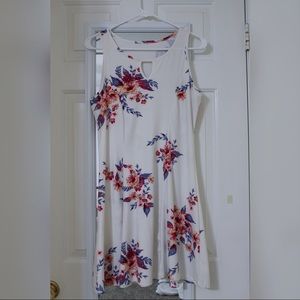 White Dress with Floral Designs